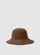 Pure Brown Paper Fabric Panama Hat_0