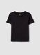 Black pure cotton short sleeve T-shirt regular fit_4