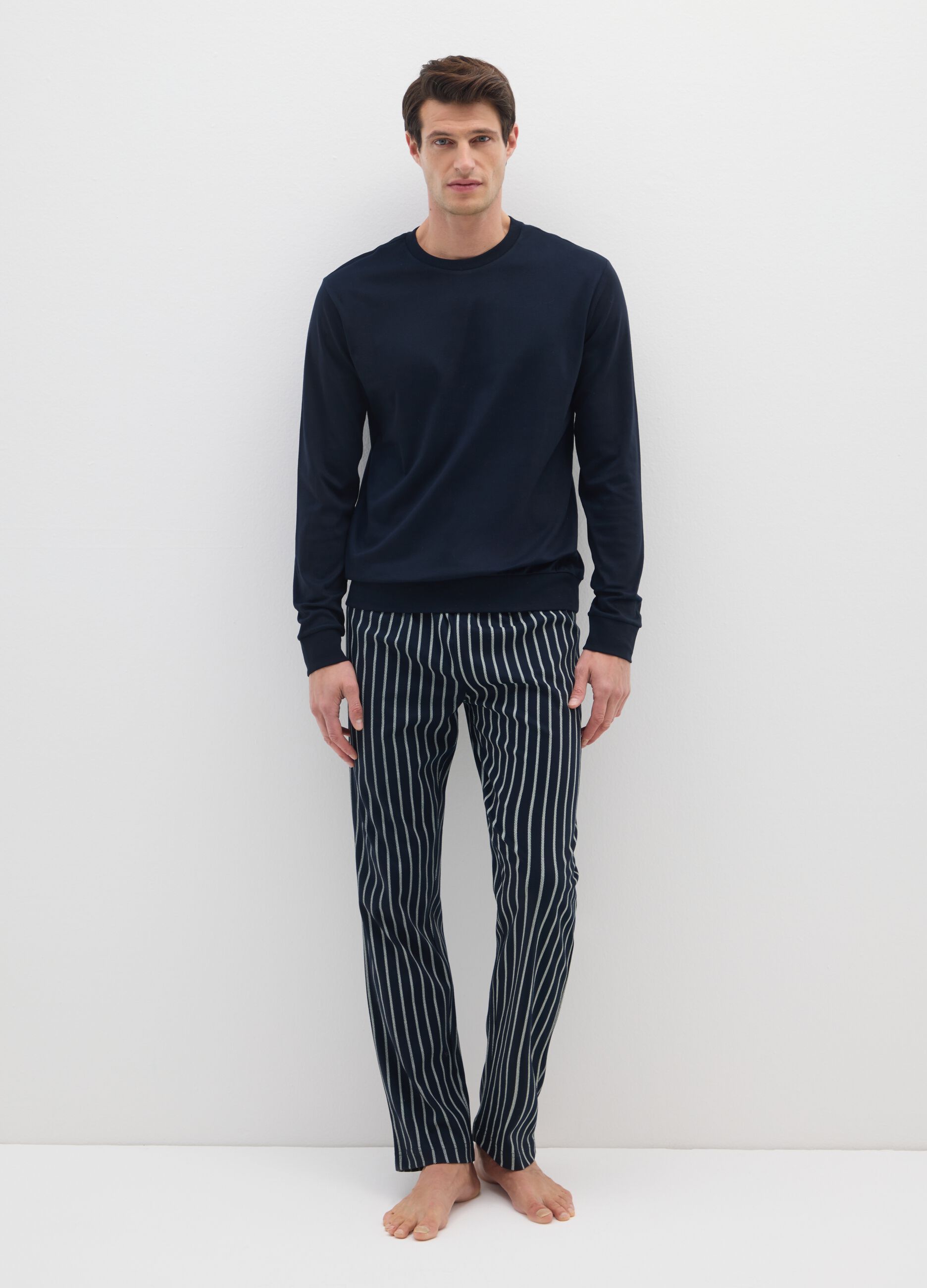 Multicolour pure cotton pyjamas regular fit