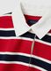 Multicolour pure cotton striped polo shirt in regular fit_5
