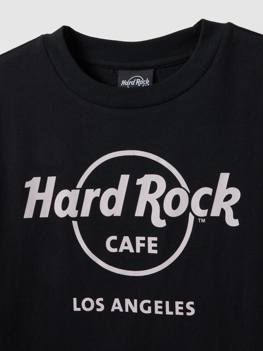 Black pure cotton regular fit T-shirt with Hard Rock Cafe print_5