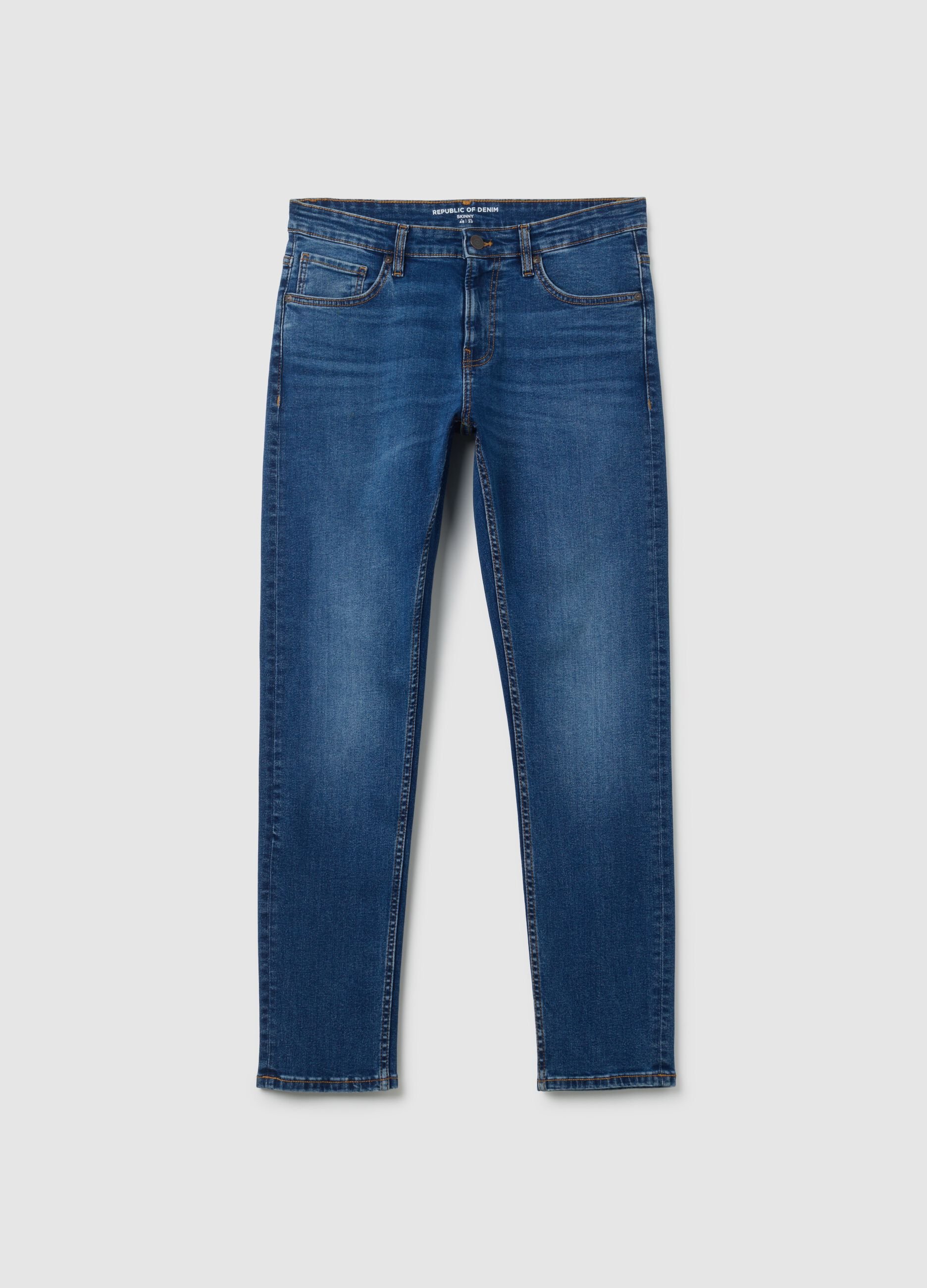 Jeans in cotone elasticizzato blu skinny fit