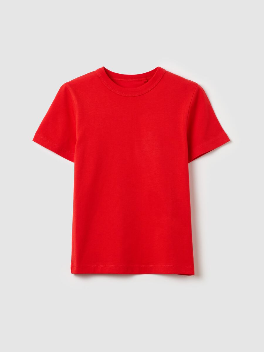 Solid colour T-shirt in organic cotton_0