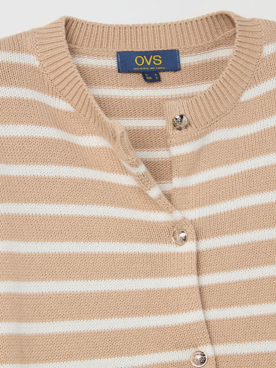 Striped cardigan with gold-coloured buttons_5