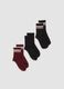 Three-pack of multicolour socks in stretch organic cotton_0