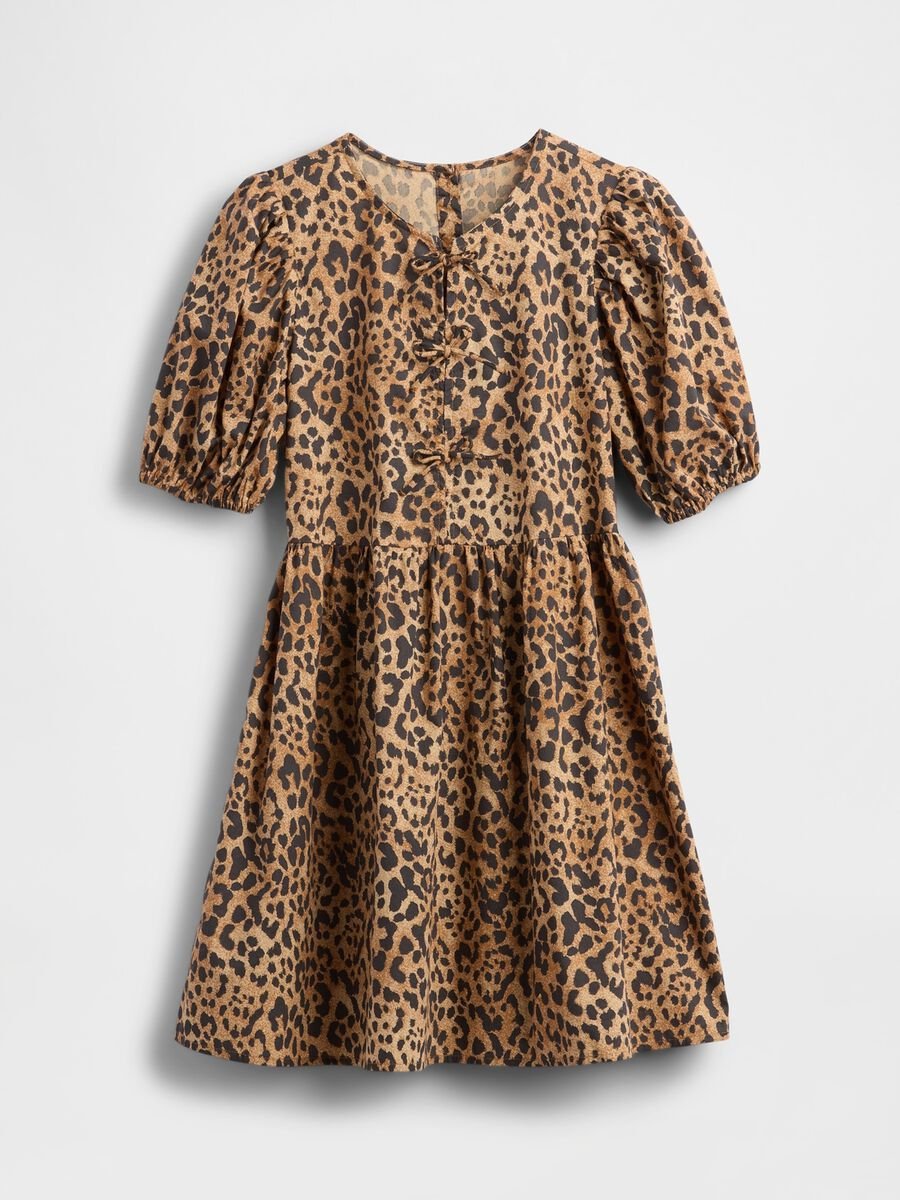 Abito marrone con stampa leopardata_2