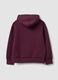 Burgundy stretch viscose full-zip sweatshirt, oversized fit_6