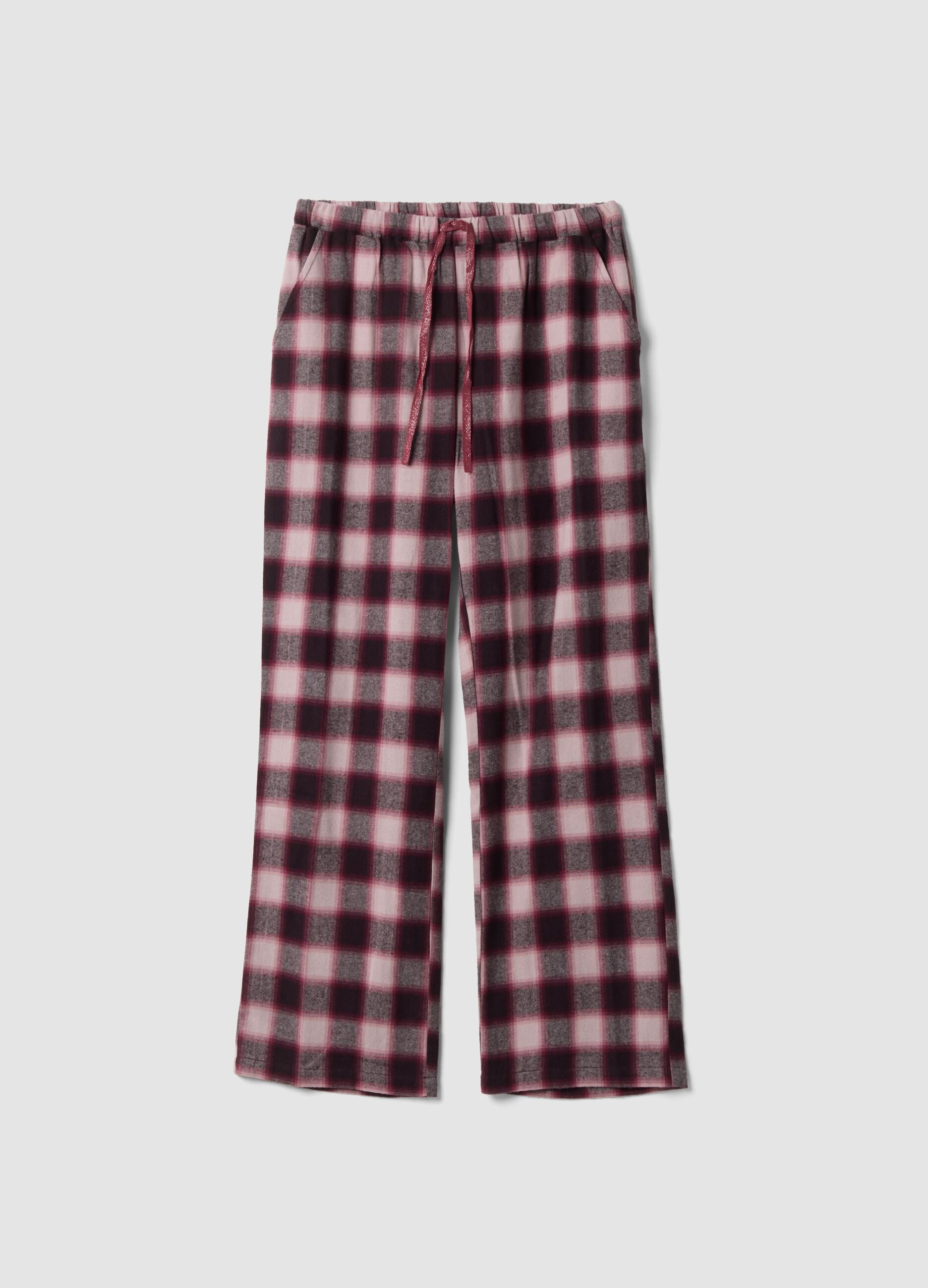 Multicolour checked organic cotton pyjama bottoms