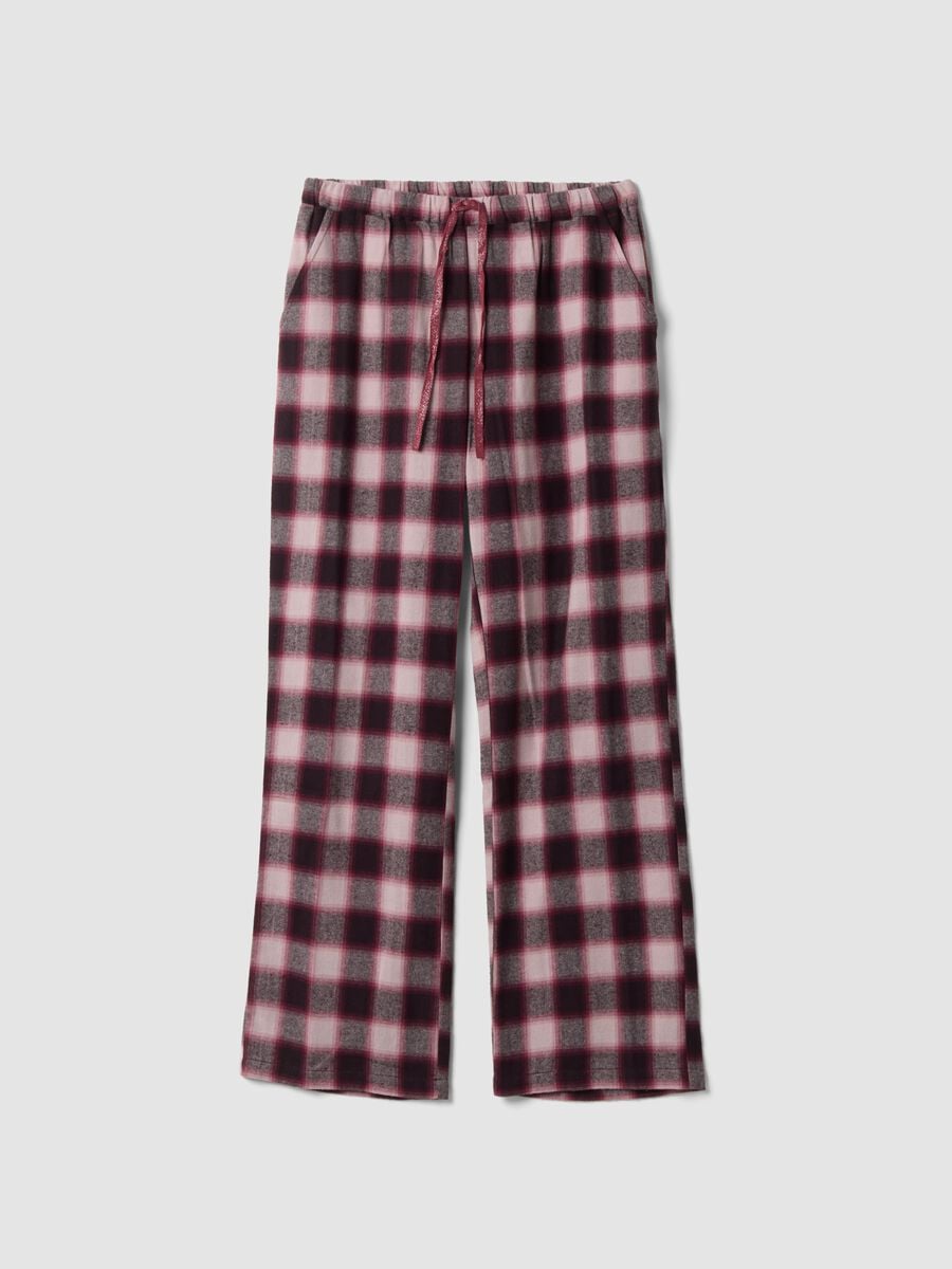 Pantaloni pigiama a quadri multicolor in puro cotone organico_4