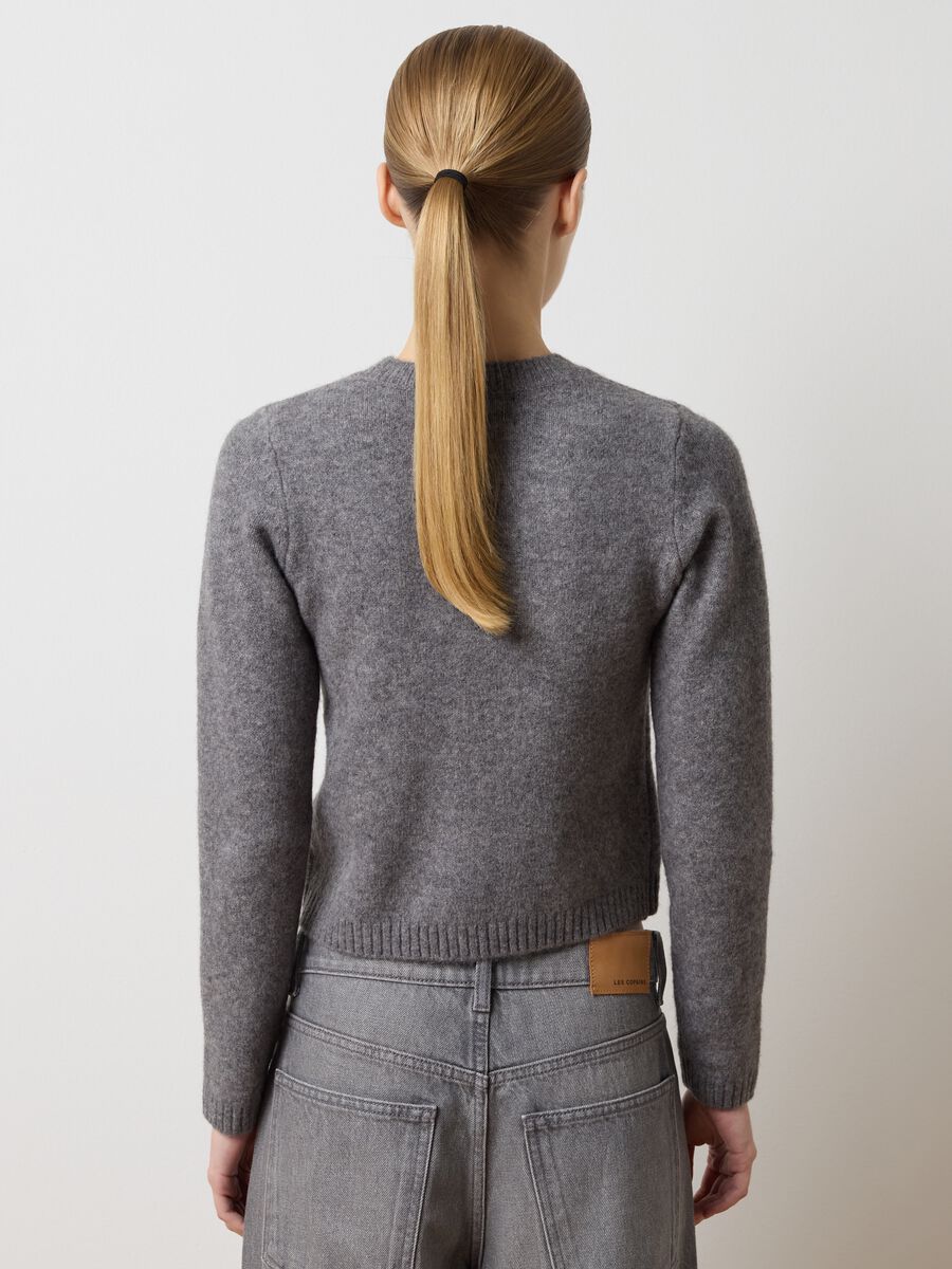 Grey regular fit jumper with decorative rhinestone details_3