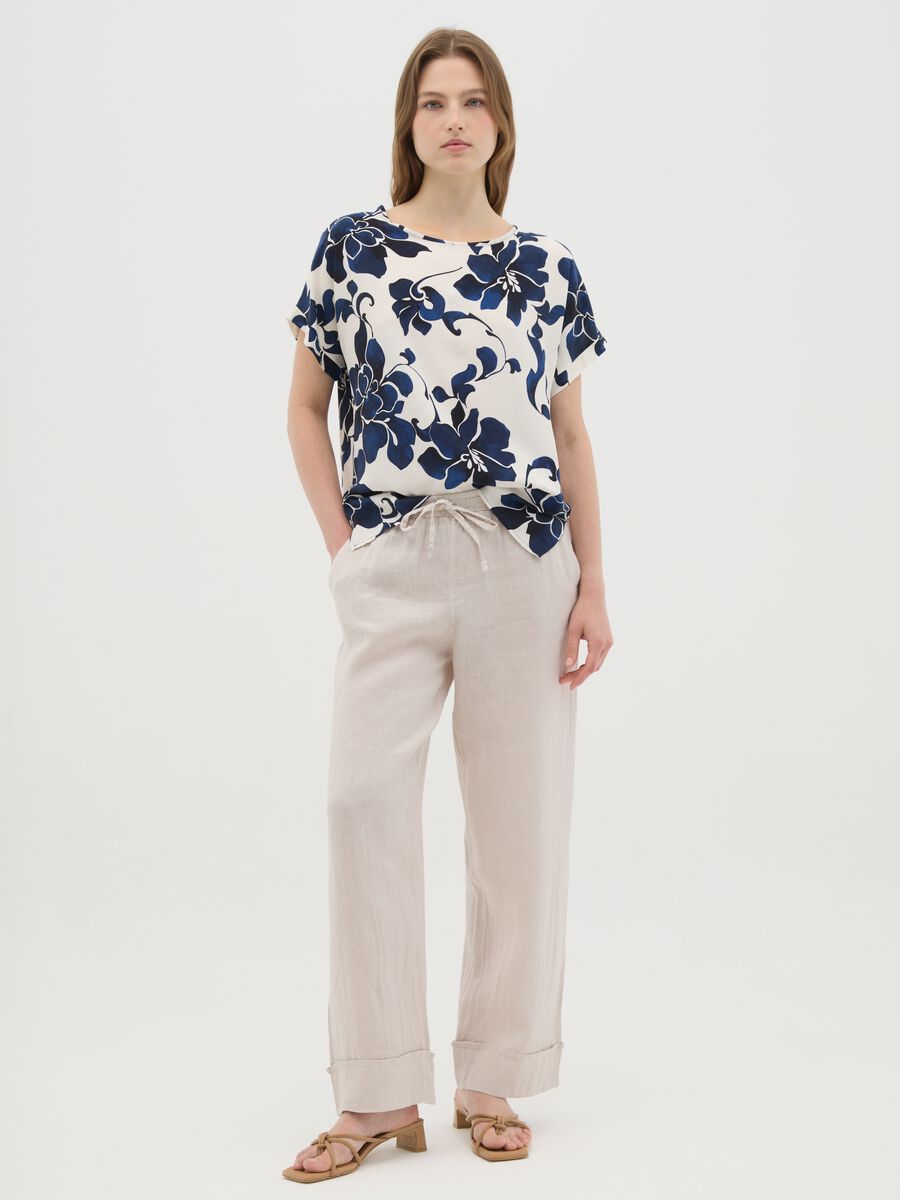 Women's multicolour pure viscose regular fit t-shirt_1