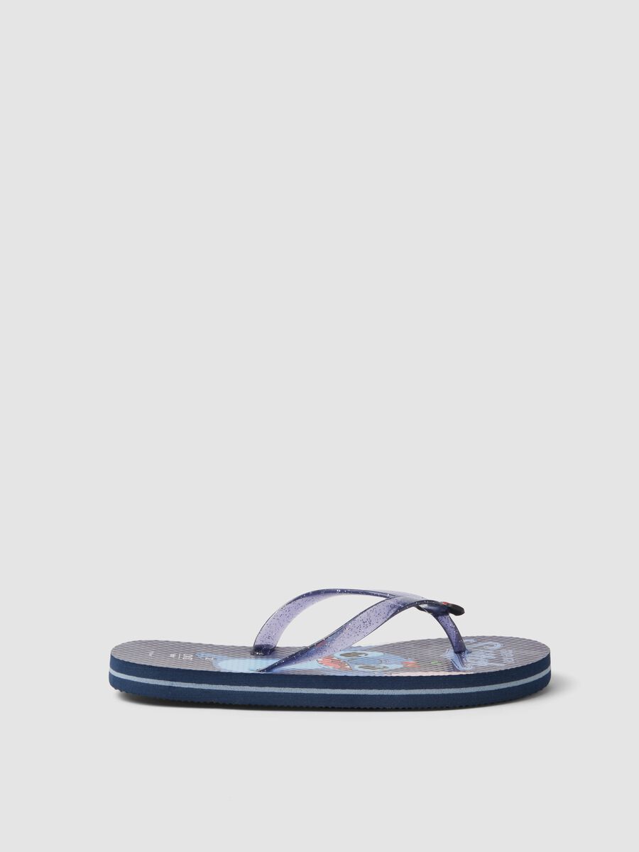 Blue Stitch print flip-flops_0