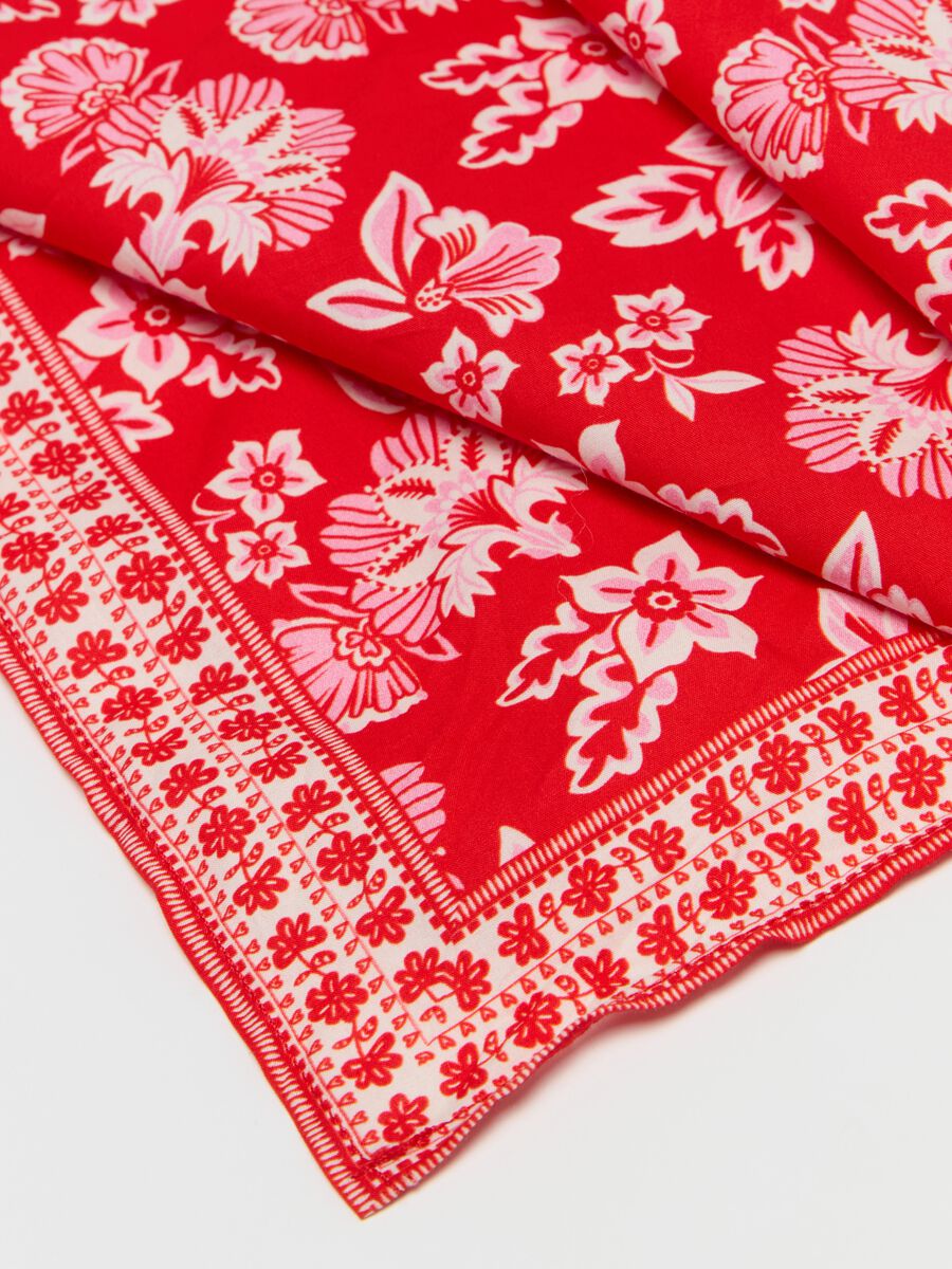 Cotton bandana with floral print_2