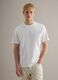 White pure cotton crew neck T-shirt with relaxed fit_2