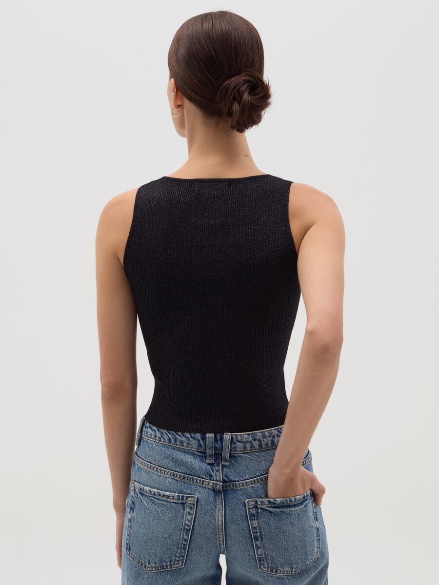 Ribbed lurex tank top_3