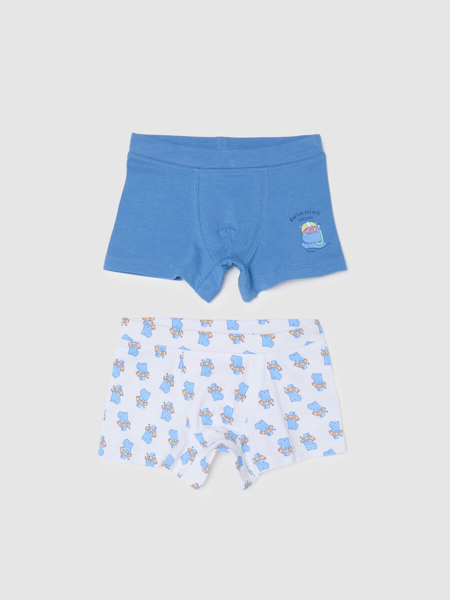 Multicolour stretch cotton children's boxers with print_0