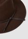 Brown pure wool wide-brim hat_2