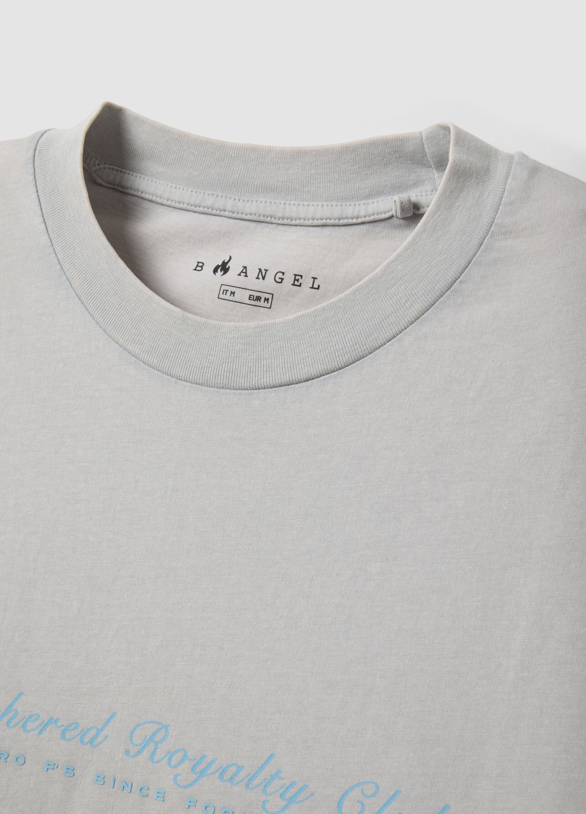 Grey short-sleeve pure cotton T-shirt