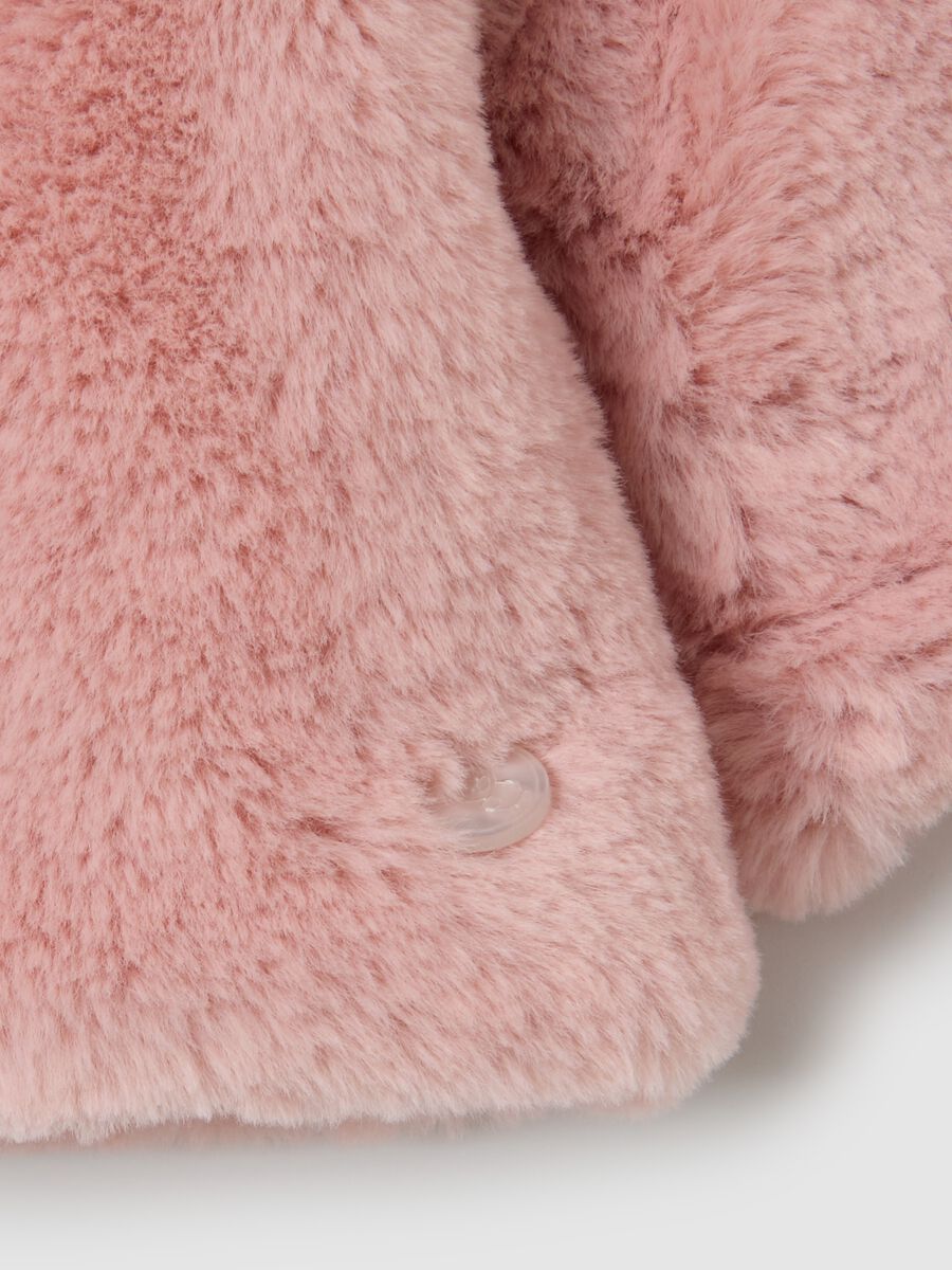 Cappotto imbottito rosa da neonata regular fit_2
