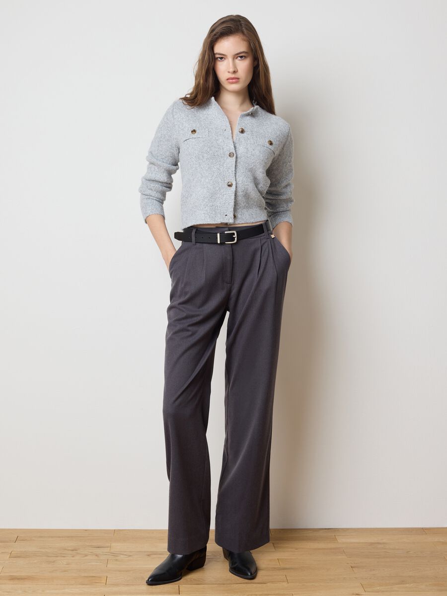 Grey wool blend cardigan_2