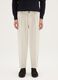 Beige chino trousers in pure cotton regular fit_1