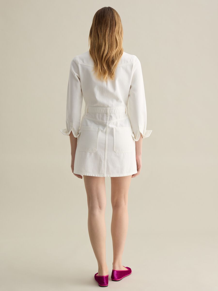 Denim shirt dress with buttons_3