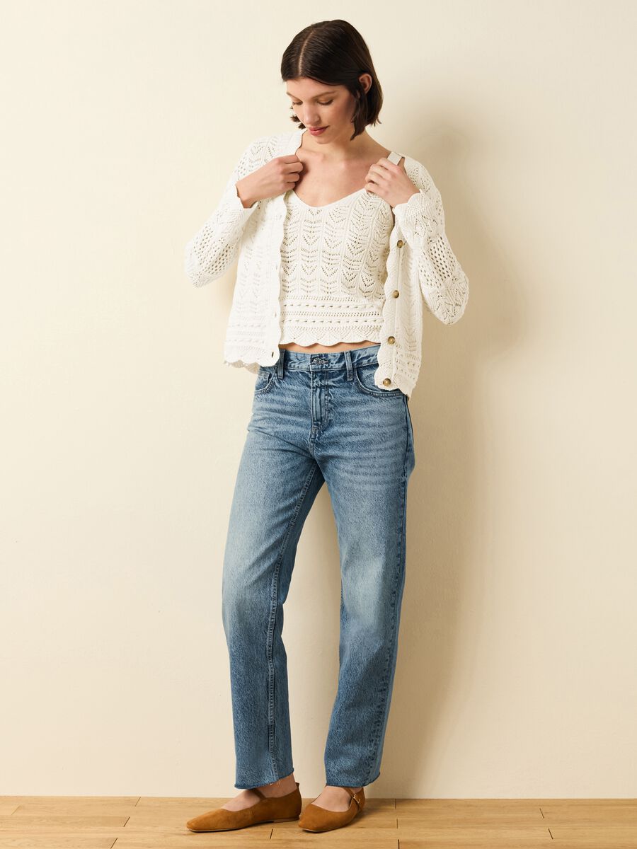 Crochet cardigan with V neck_0