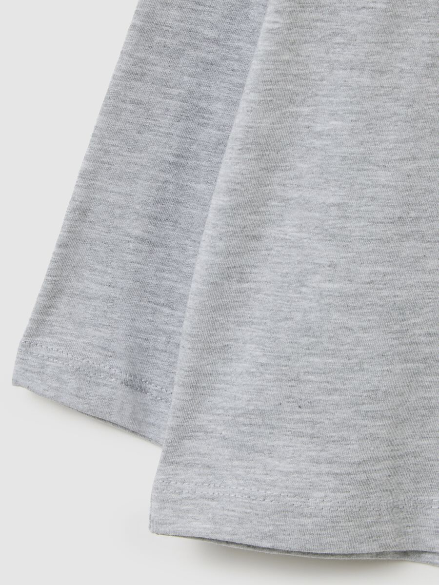 Kids' Grey Cotton T-shirt Regular Fit_3