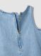Girls&rsquo; light blue denim sleeveless dress in cotton blend, oversized fit_3