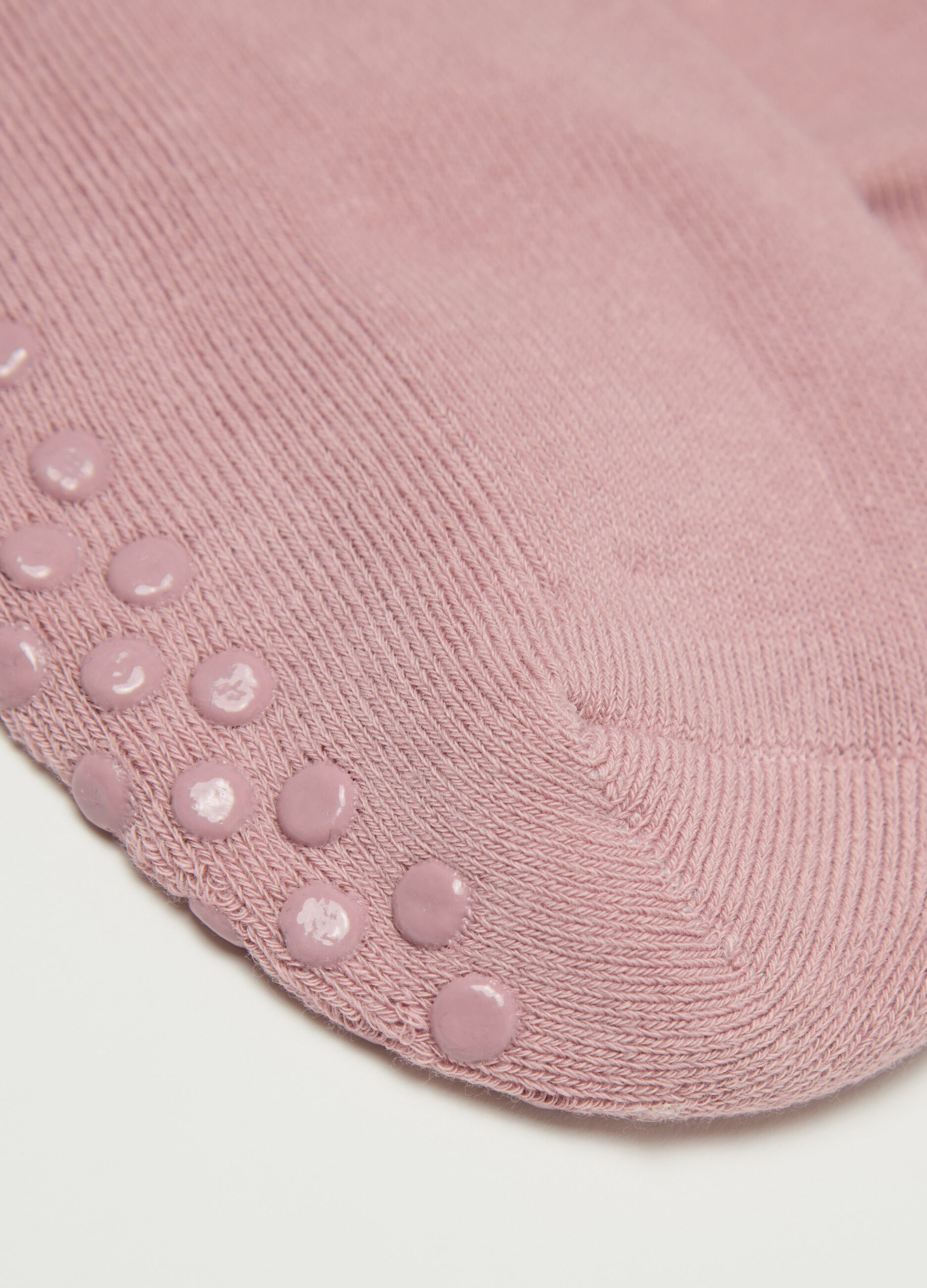 Short pink slipper socks