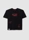 Oversized black cotton boys' t-shirt with Miami Heat logo_3
