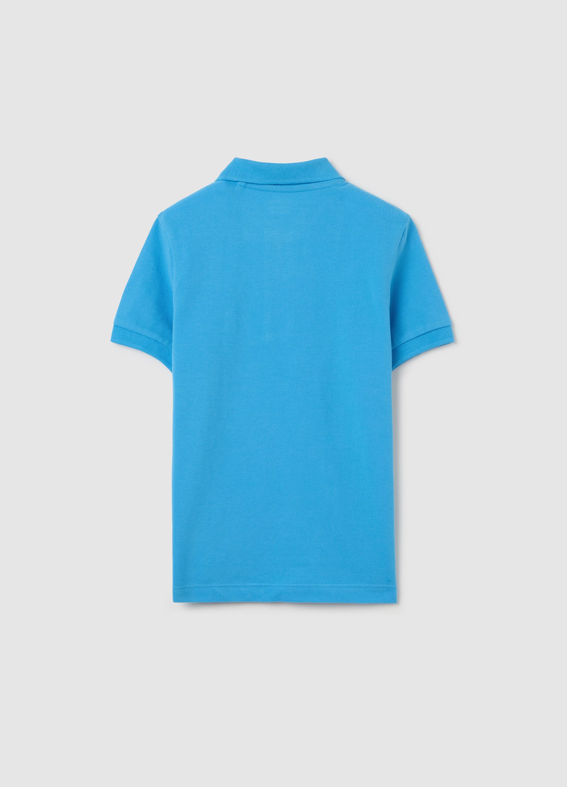 Polo azzurra Essential in cotone bio
