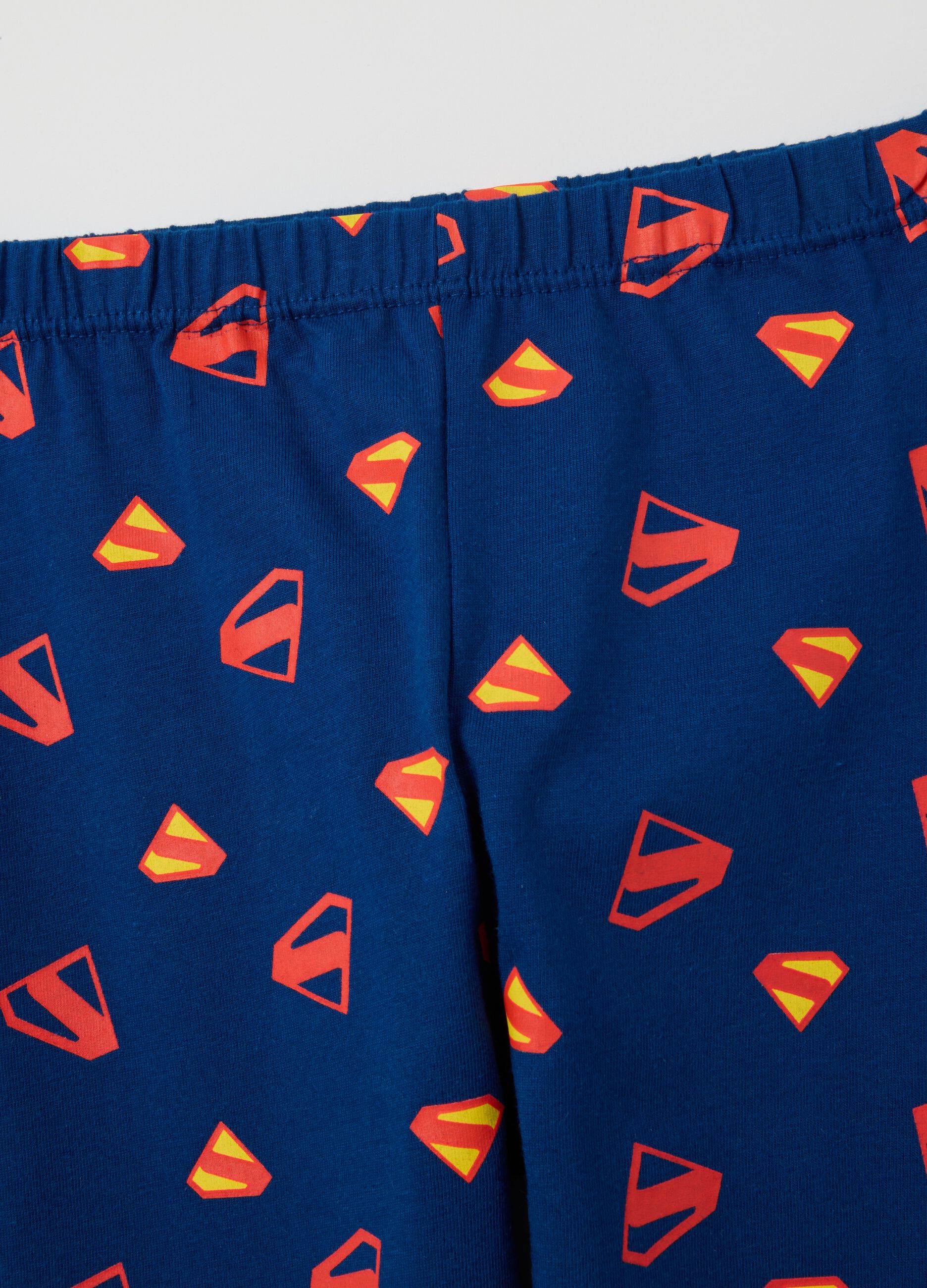 Children's blue cotton pyjamas with Superman graphic