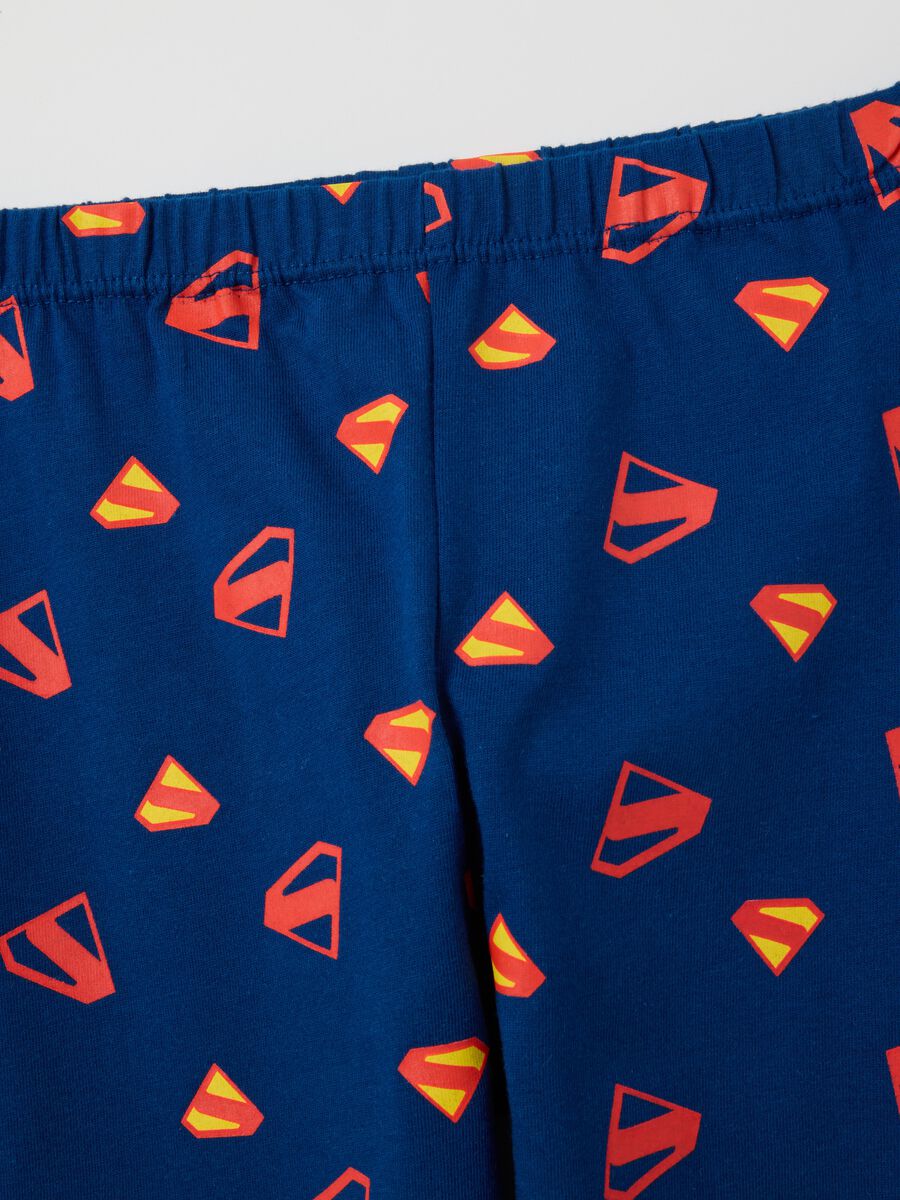Children's blue cotton pyjamas with Superman graphic_3