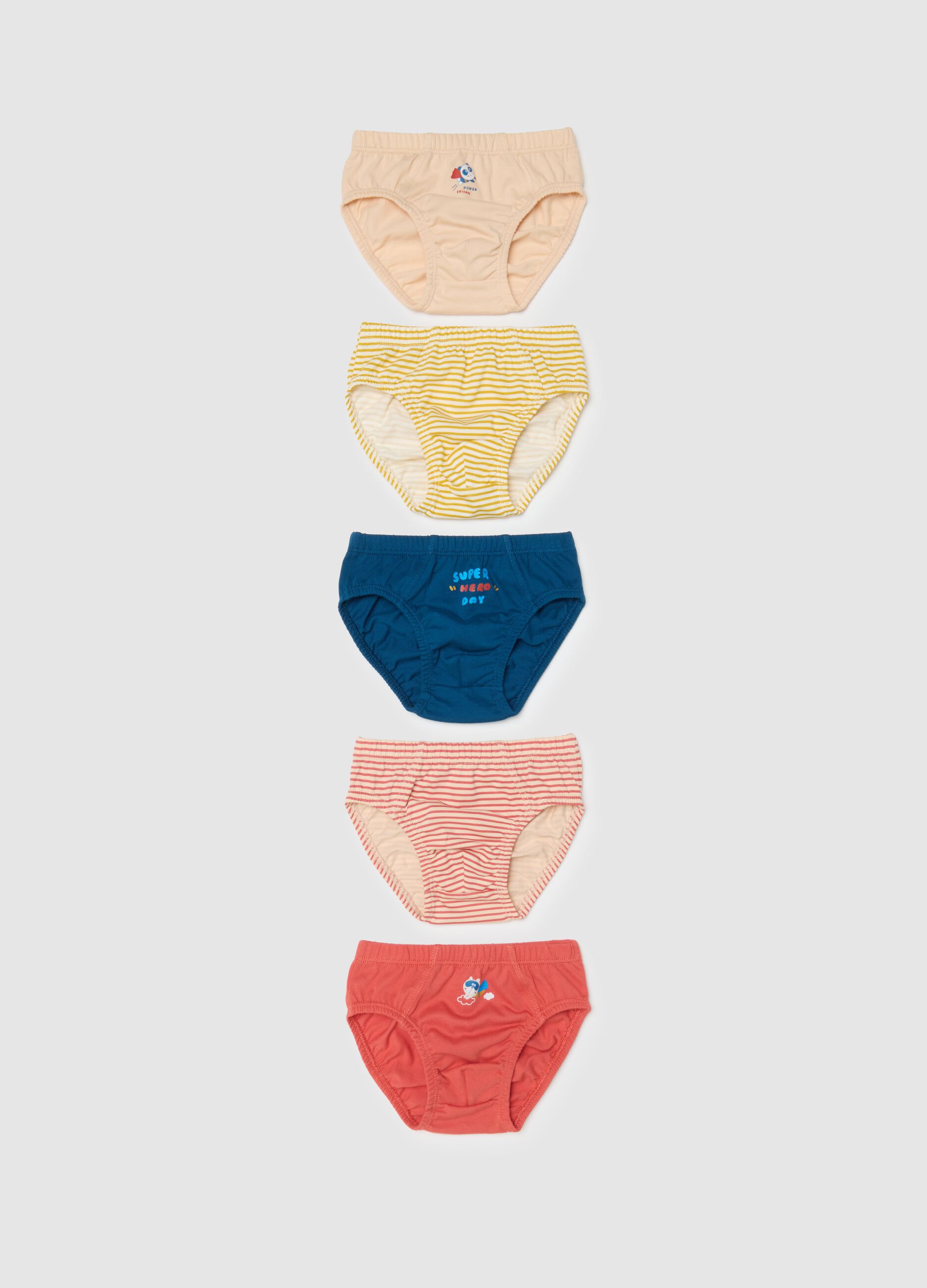 Multipack of baby multicolour pure cotton regular fit briefs