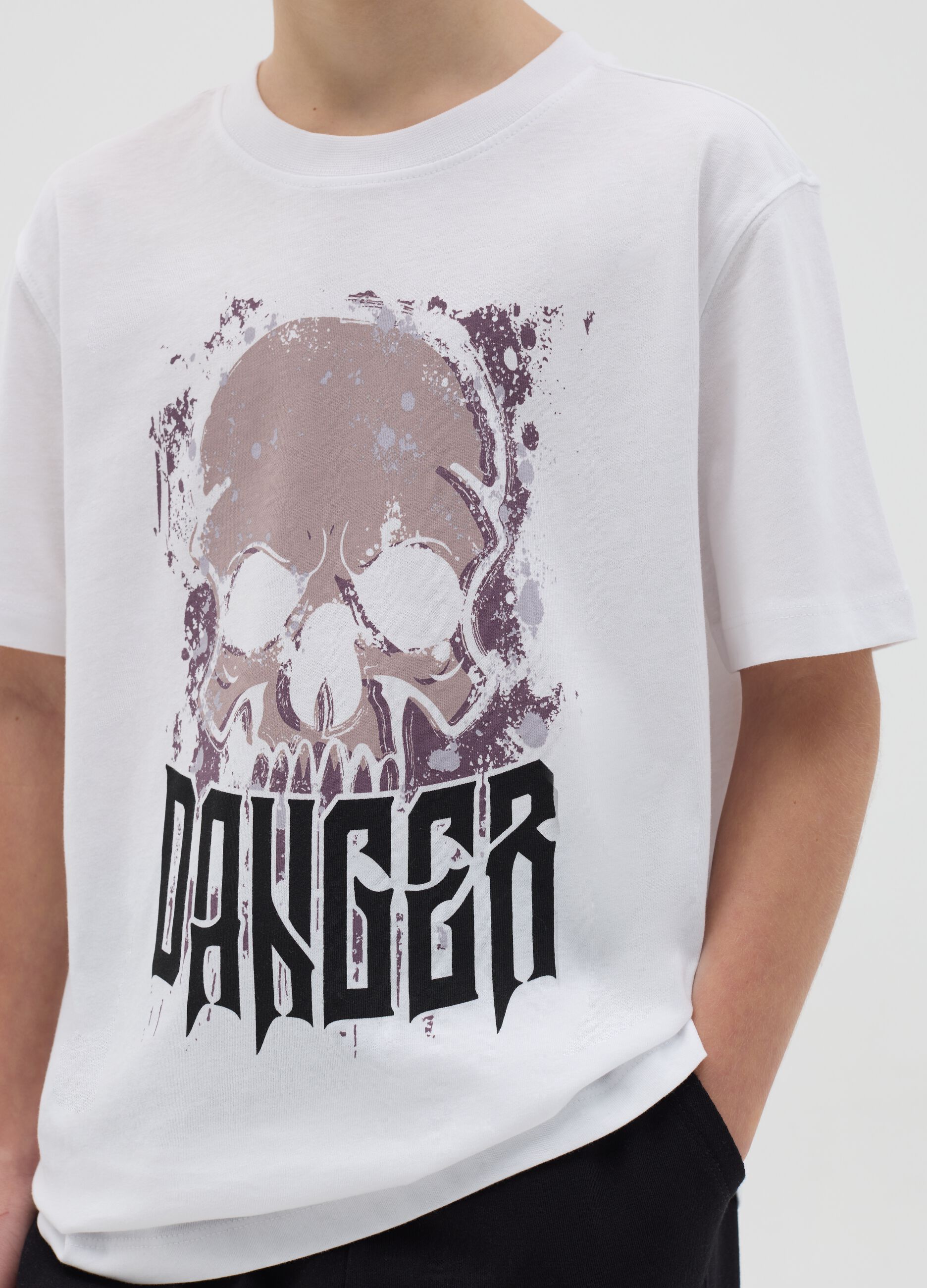 Cotton T-shirt with print