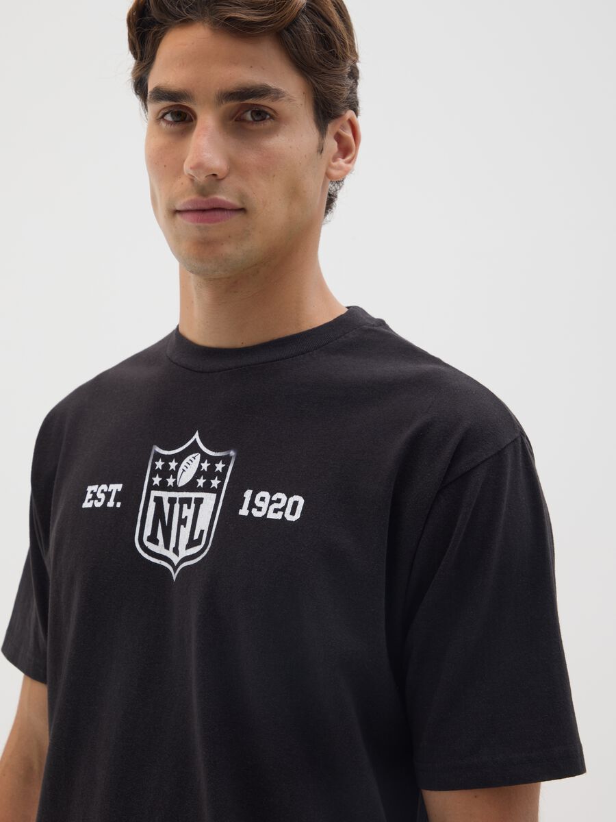 Black Pure Cotton NFL Logo T-shirt_3