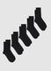 Multipack of black sports socks in cotton blend with snug fit_0