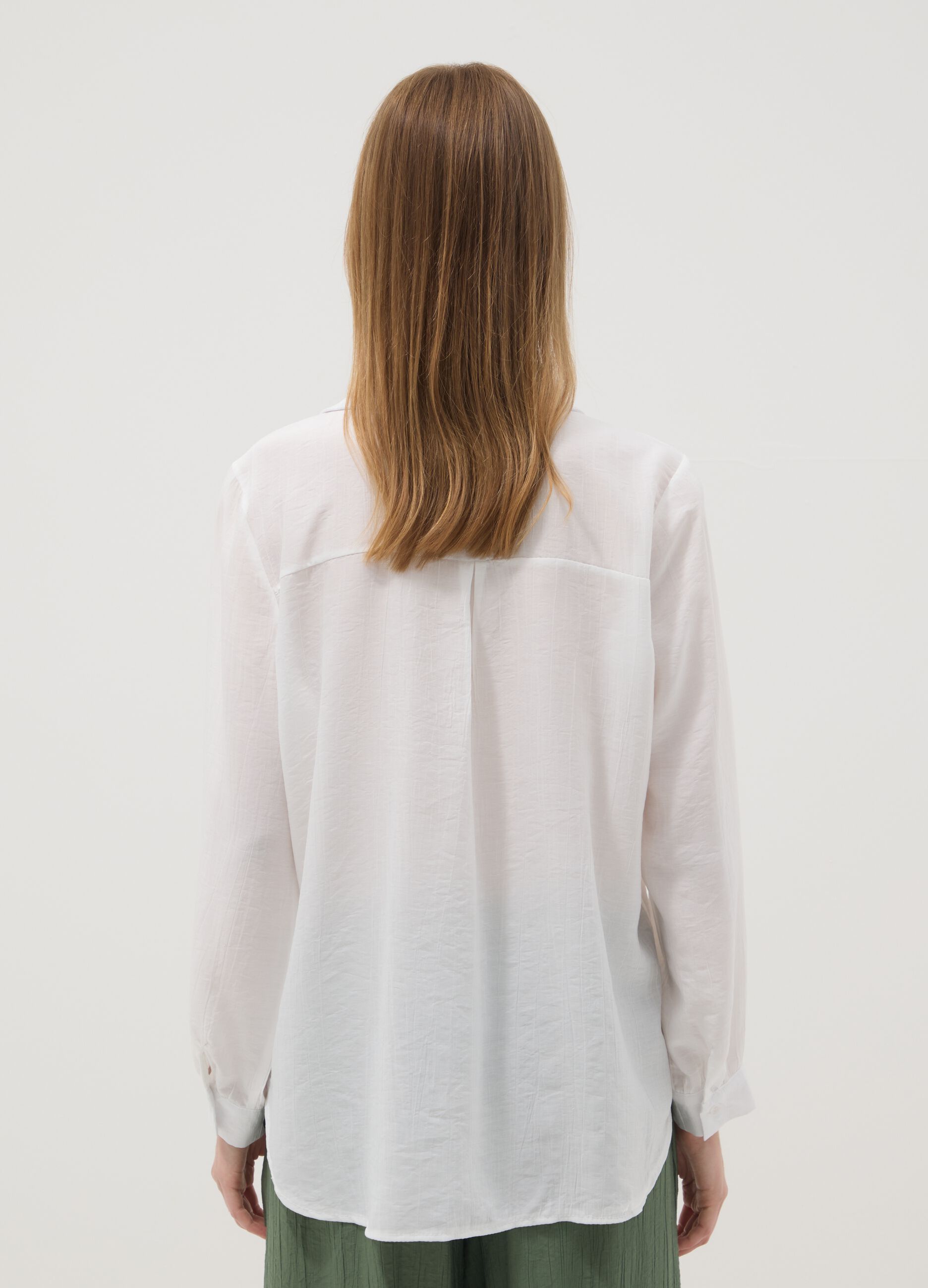 Camicia bianca in misto viscosa