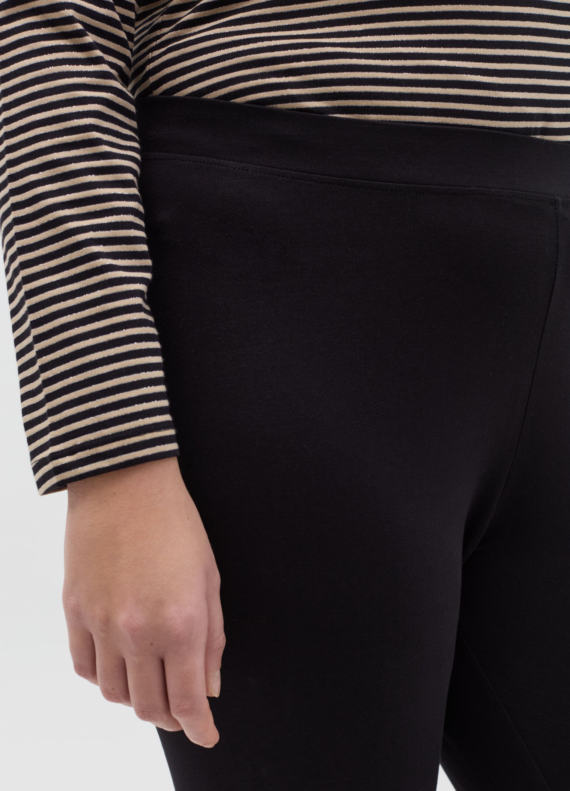 Leggings in cotone stretch Curvy