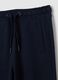Children's blue regular fit pure cotton trousers_2