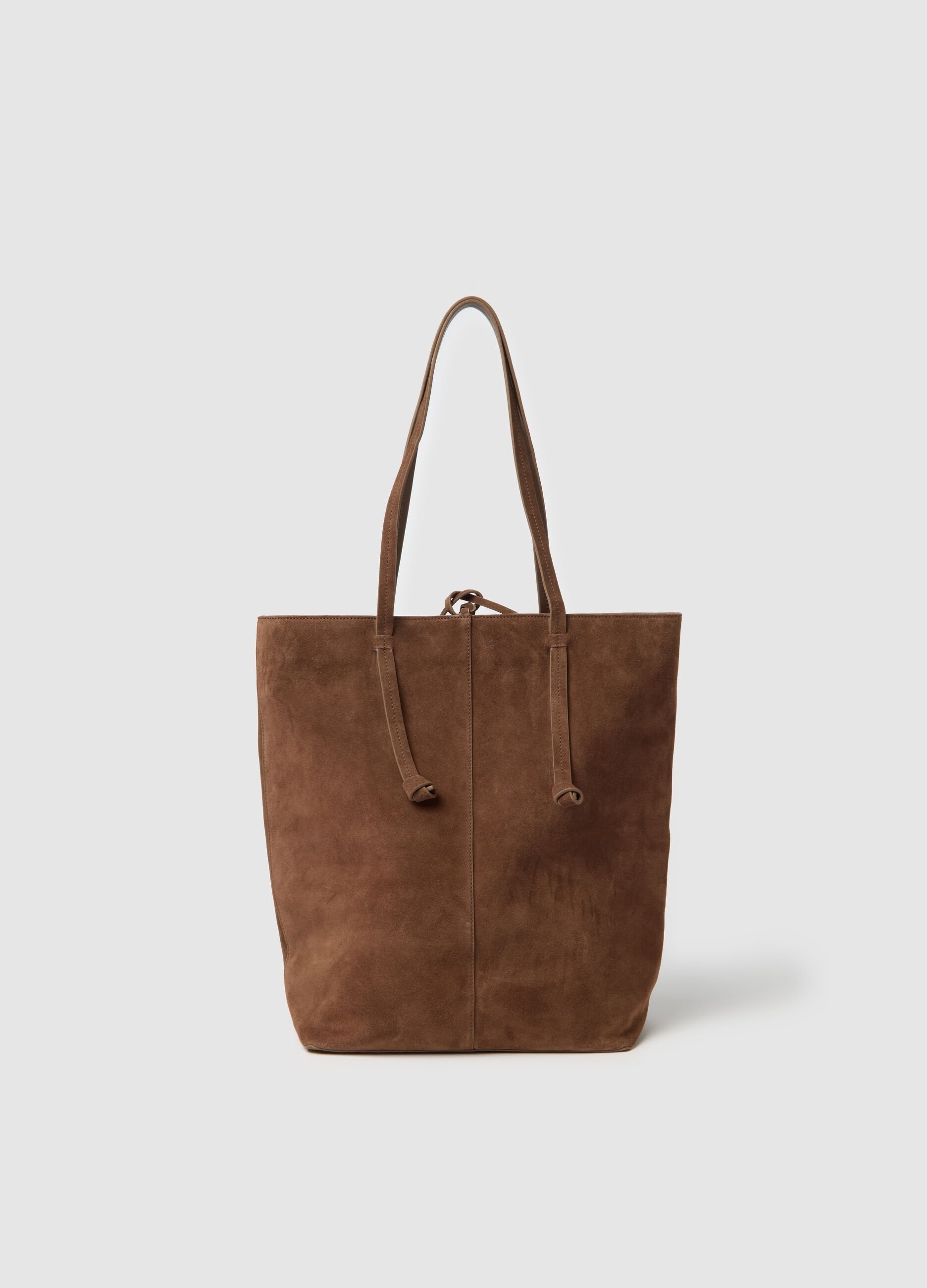 Borsa marrone in vera pelle a mano