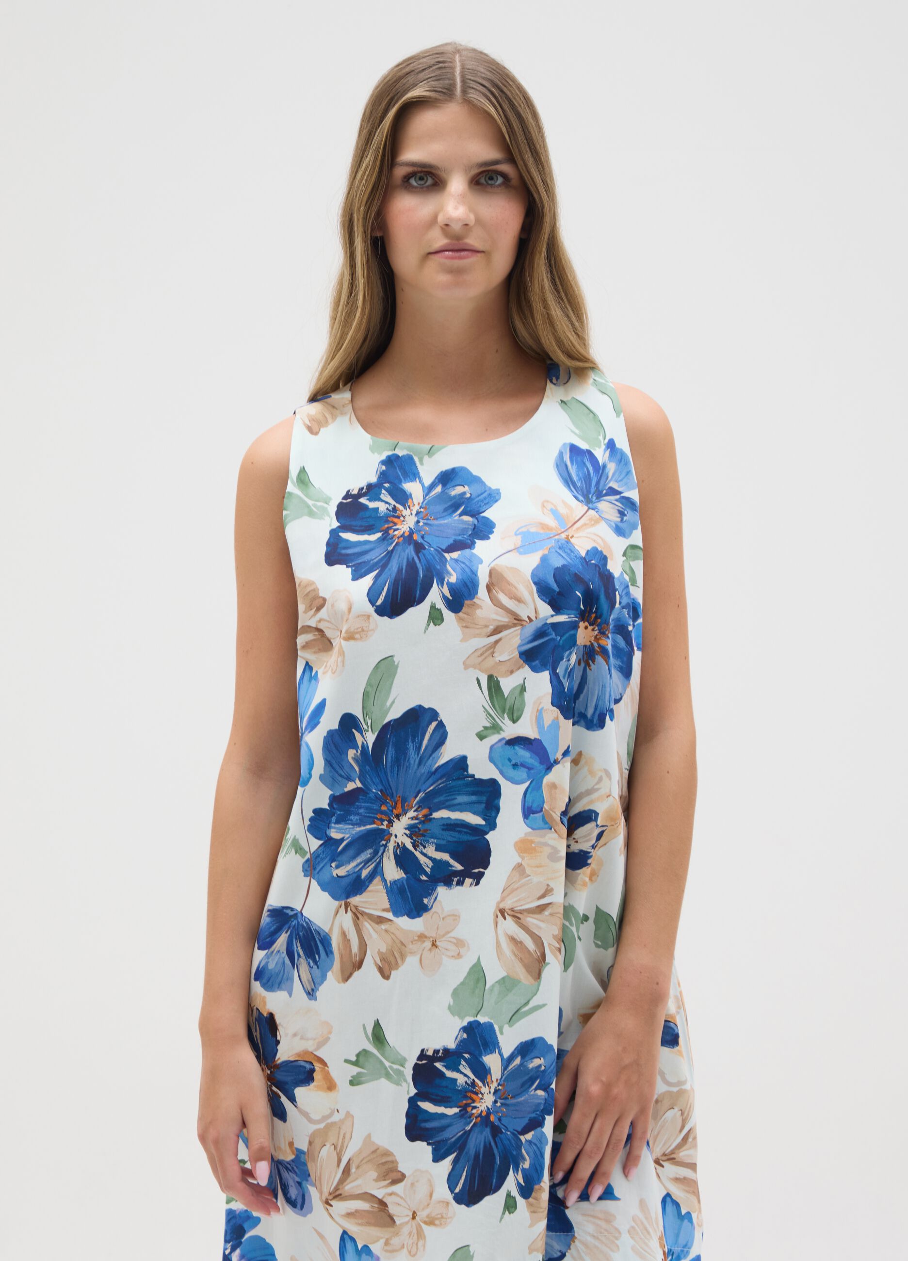 Women's Multicolour Cotton Dress Regular Fit