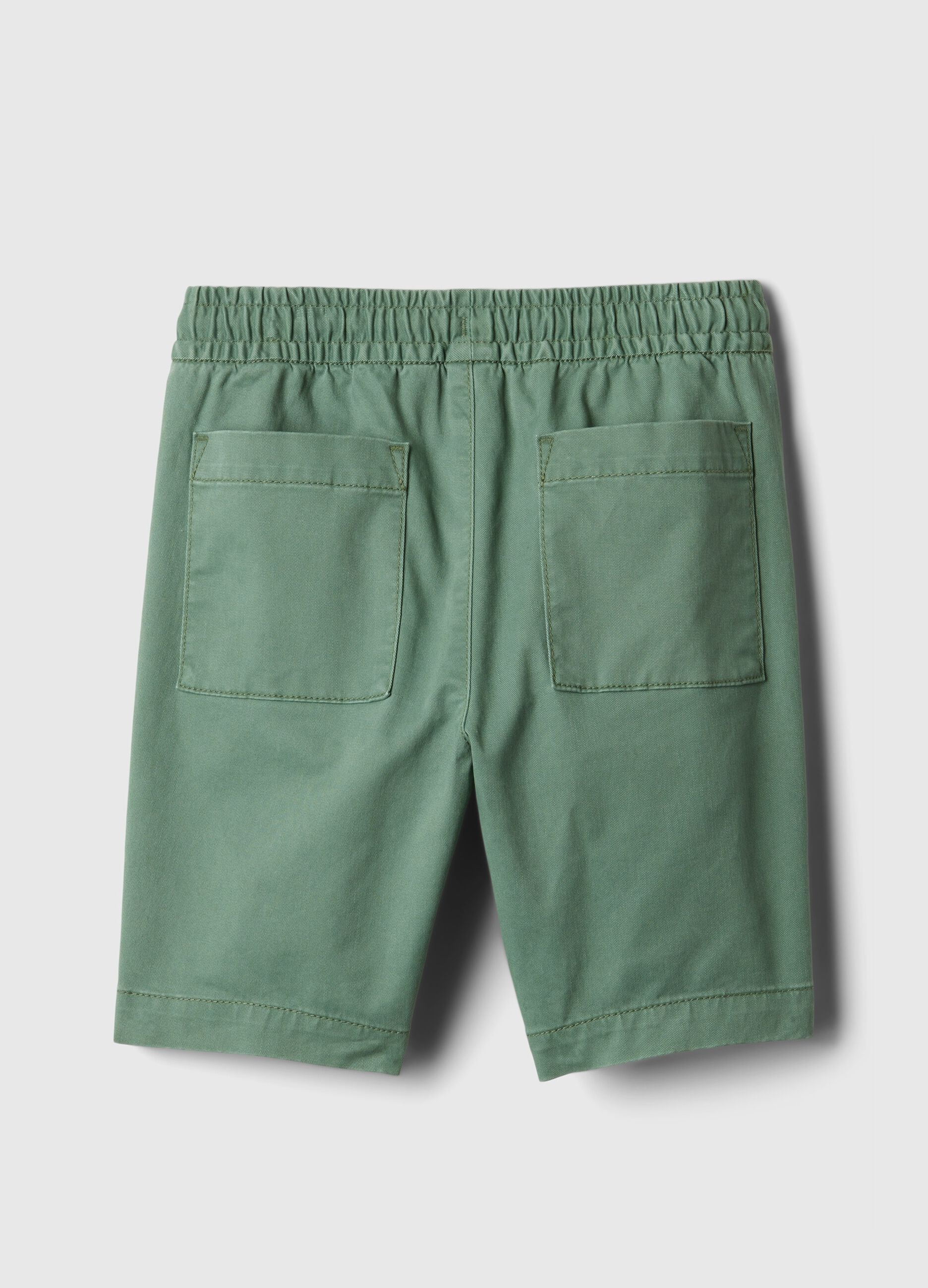 Twill Bermuda shorts with drawstring