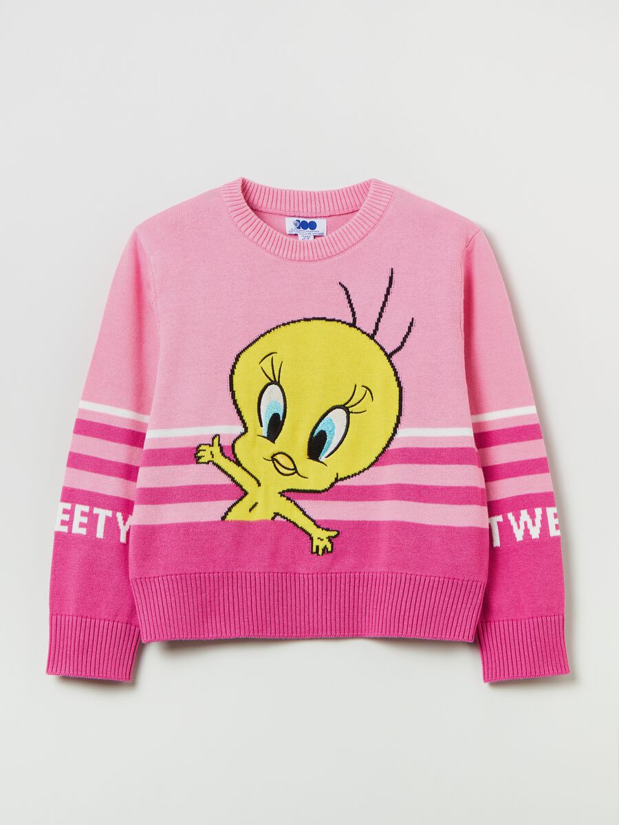 Pullover in maglia con disegno Titti_0