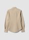 Beige pure cotton shirt with snap buttons, regular fit_1