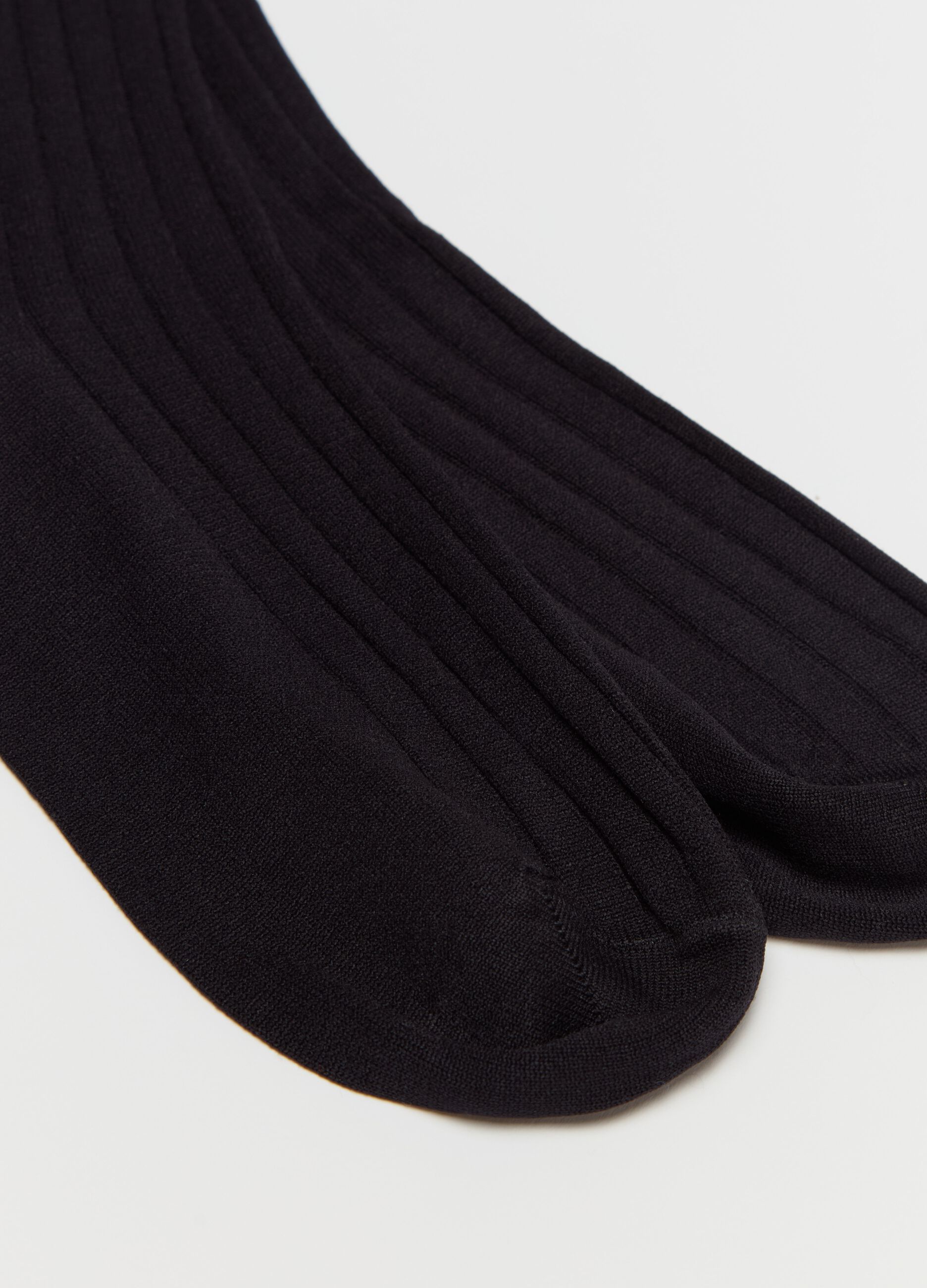 Two-pair pack long ribbed socks