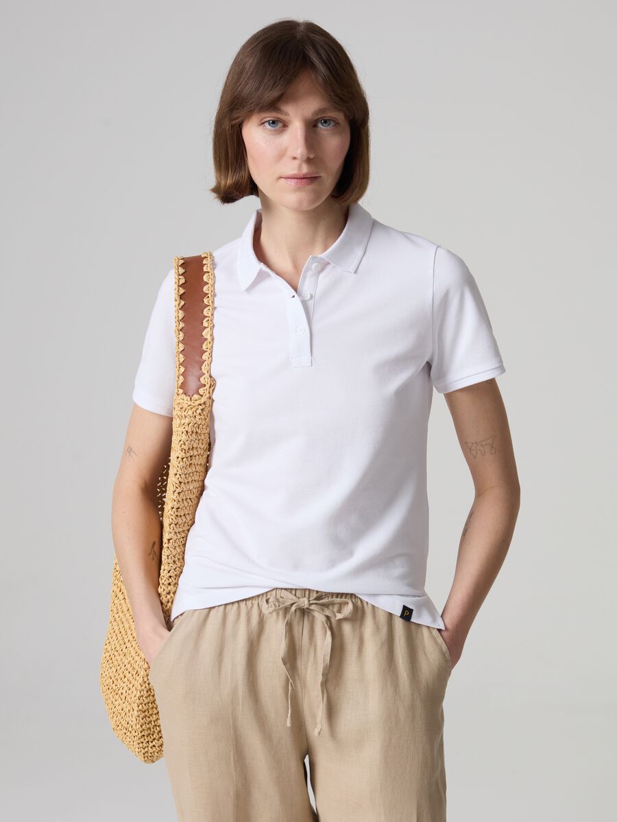 Cotton pique polo shirt_0