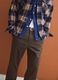 Brown pure cotton carrot-fit chino trousers_2