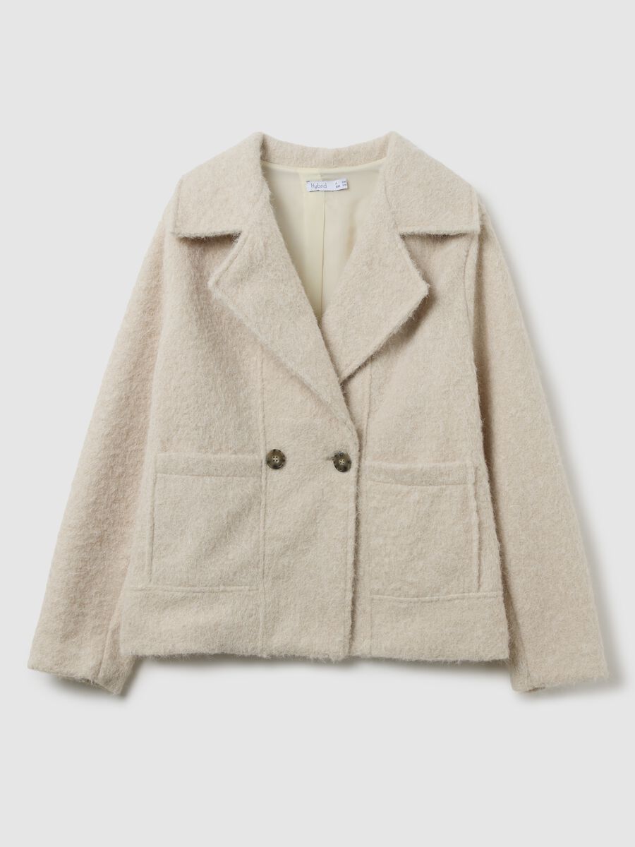 Giacca doppiopetto beige regular fit con bottoni_4
